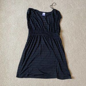 Merona Black Strip Cotton Swim Coverup Size M